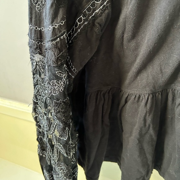 Free People adorablele baby doll black top in size medium - Picture 2 of 8